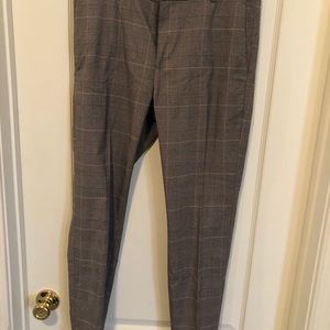 Men’s H&M dress pants gray and pink plaid